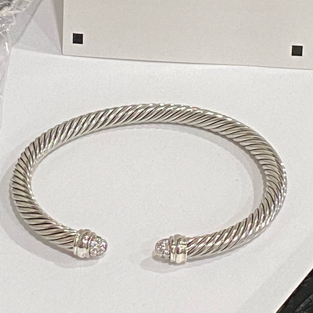 David Yurman Bangke silver sterling and Diamonds - Picture 4 of 16